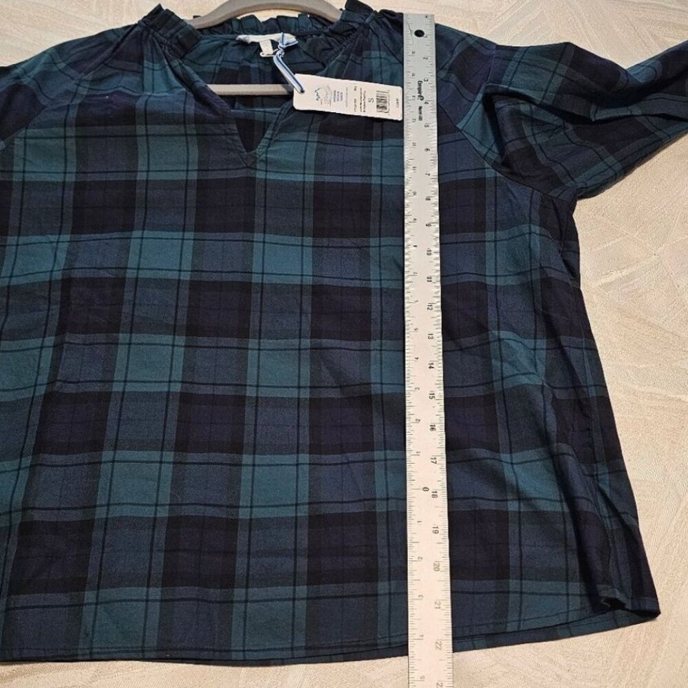 **NWT** Women’s Southern Tide Aubree Green and Blue Plaid Top, Small - Picture 7 of 9